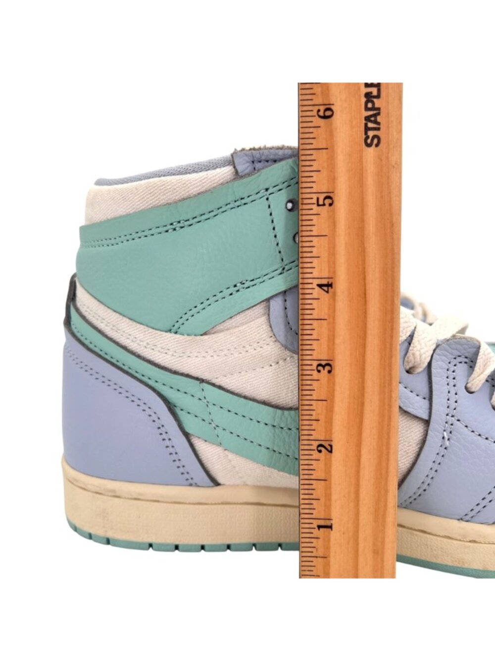 Nike Air Jordan 1 Retro High OG Sneakers Womens Shoes 8 Ice Blue & Mint Green - Picture 13 of 14